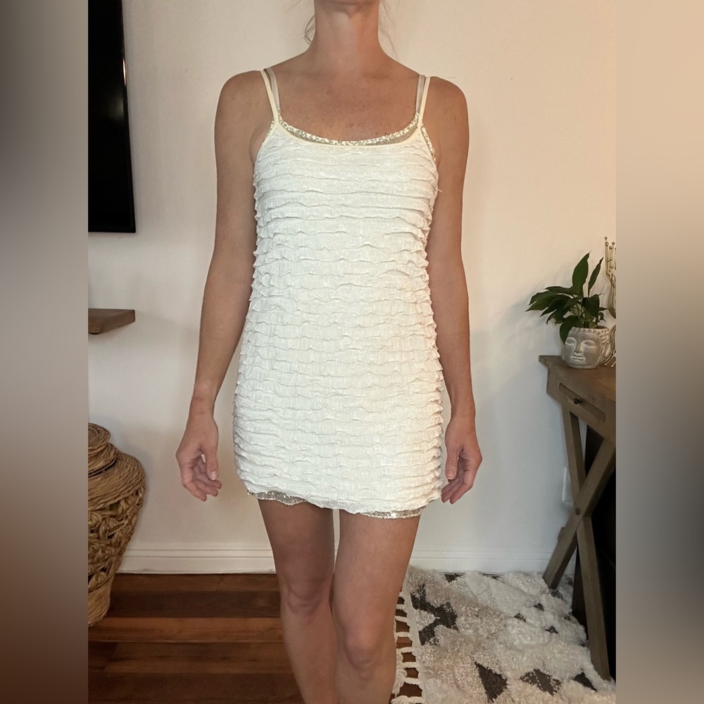 Free People ruffle tunic in ivory (medium)
